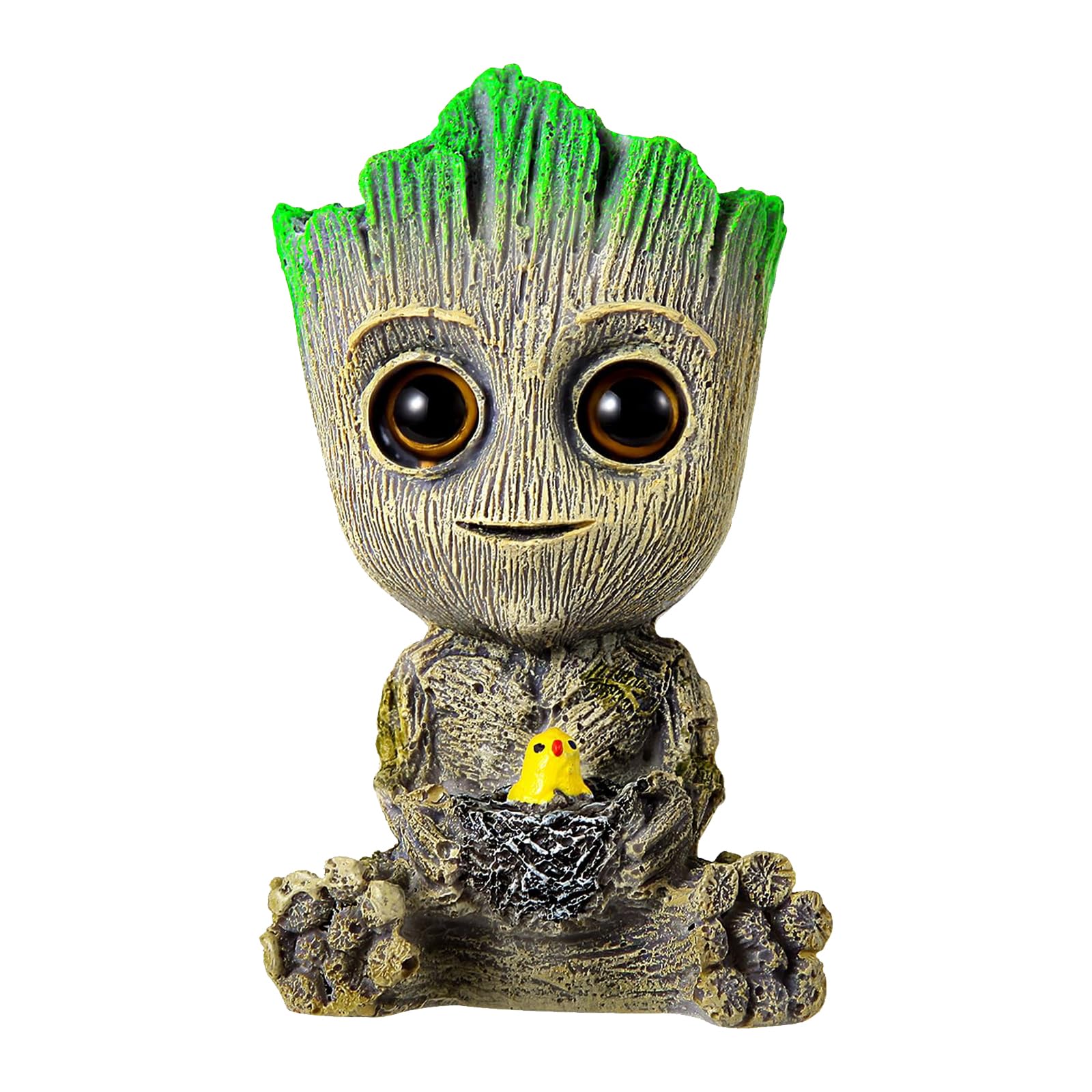 Fish Tank Bubbler, Fish Tank Decorations, Fish Tank Accessories, Fish Tank Ornaments Air Bubbler Resin Groot Crafts with Air Bubbler Stone for Aquarium Fish Tank Decor