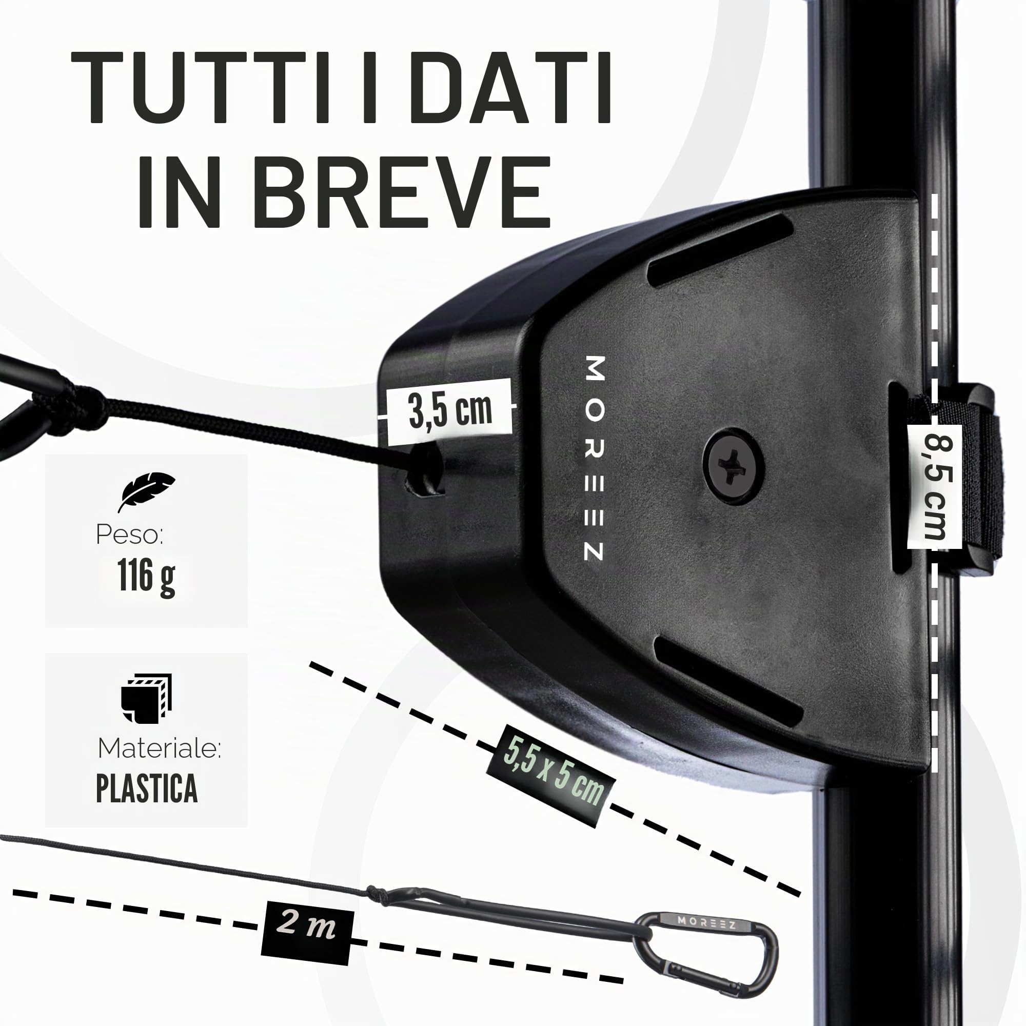 MOREEZ Cavo di traino per bicicletta 110 kg E-Bike