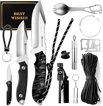 DRACHENADER Gifts for Outdoorsy Men Survival Kit & Emergency Gear for Hiking, Camping, Adventure Gift for Husband, Dad, Son, Boyfriend