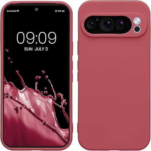 Miniatura 55 de kwmobile Funda compatible con Google Pixel 9 Pro - Funda protectora delgada de TPU para teléfono - Acabado mate suave - Negro mate NEGRO MATE,Piedra