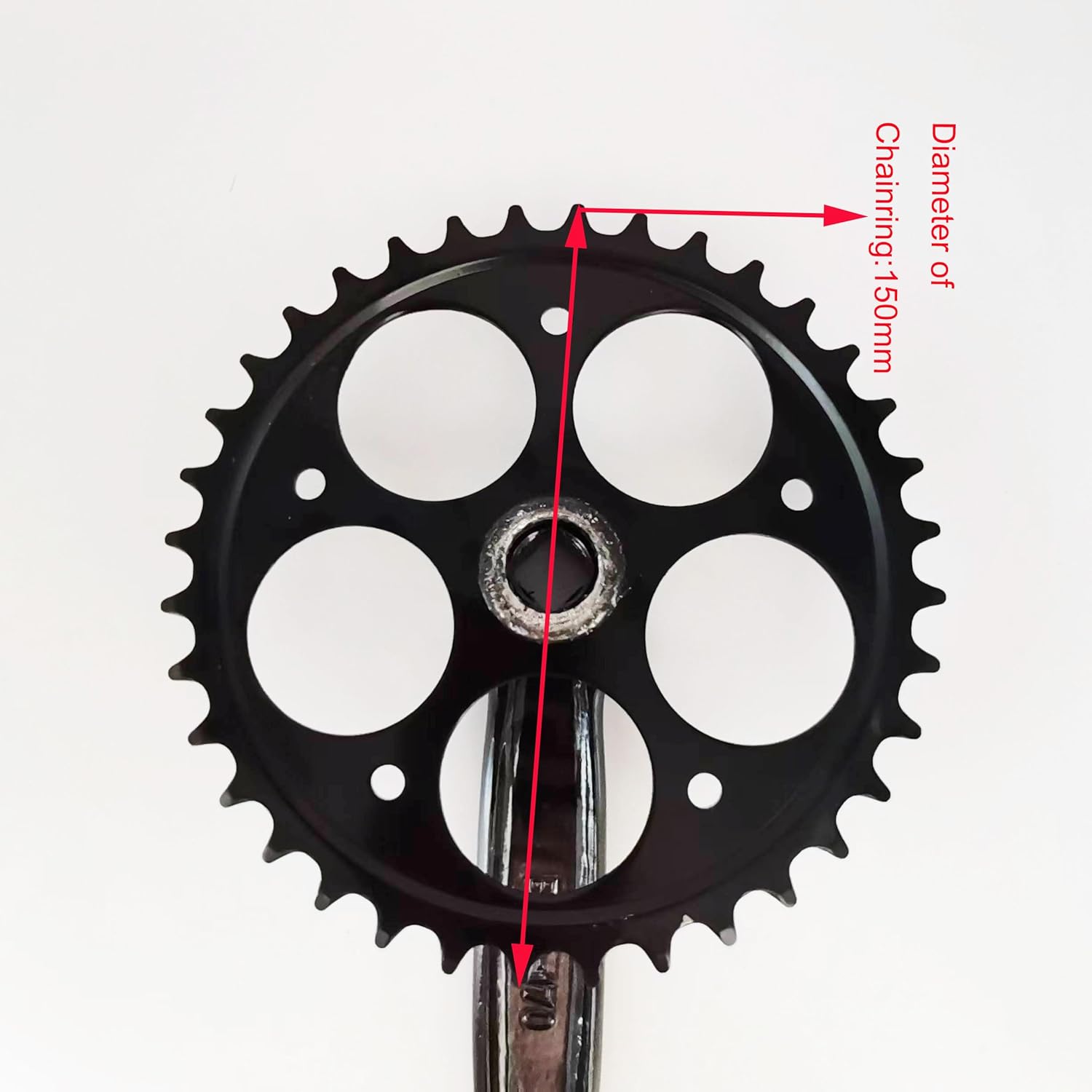 Single Speed Crankset for Mountain Road Bike Fixed Gear Bicycle Folding Bicycle(Square Taper, Black, Sprocket)