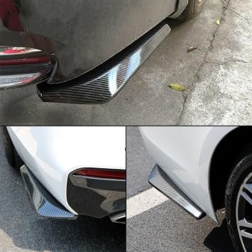 2pcs Rear Bumper Lip Diffuser for BYD Han (EV)/Han (DM),Rear Corner Rear Llip Diffuser Spoiler Side Fin Scratch Protector,B/Carbon Fiber
