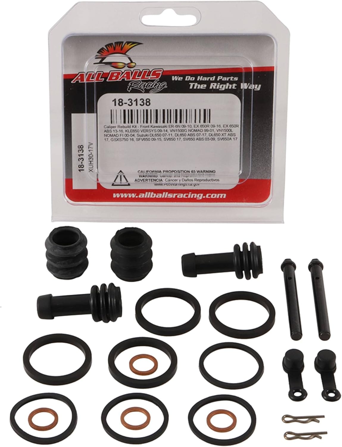 All Balls Caliper Rebuild Kit Front 18-3138 for Suzuki SV 650 A 03-09, SV650 17, SV650A 17