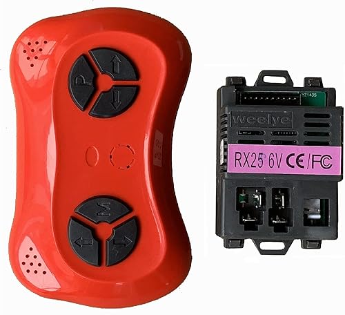 Weelye RX25 - Kit de control remoto y receptor Bluetooth de 6 V para niños, 2.4 G, accesorios de caja de control para piezas de repuesto de