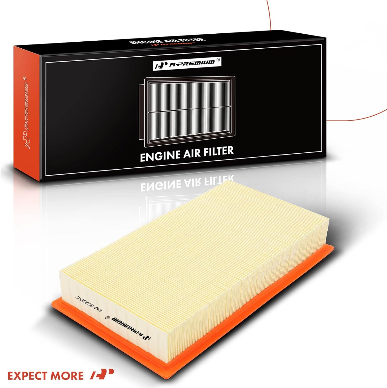 A-Premium 2-PC Engine Air Filter Compatible with Ford F-250 F-350 F-550 Super Duty 1999-2001, F-450 Super Duty 1999-1999, Excursion 2000-2001, V8 7.3L