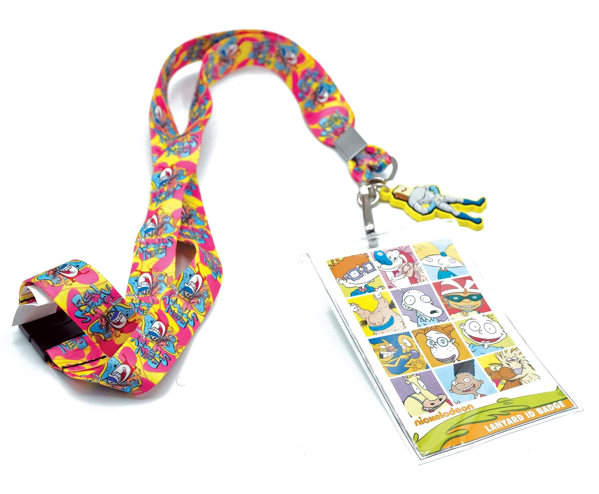 Amazon.com: Silver Buffalo Ren & Stimpy Lanyard with Badge Holder