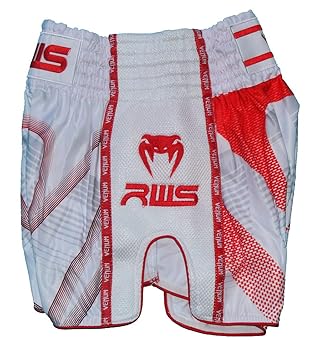 VENUM RWS 公式ムエタイパンツ 白×赤 M Amazon.co.jp: VENUM RWS ラジャダムナン ワールドシリーズ