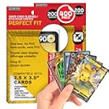 EVORETRO Perfect Fit Card Sleeves - 400 Clear Penny Sleeves for Pokemon Cards, MTG, Yu-Gi-Oh, Lorcana, One Piece, Dragon Ball - Standard Size Trading Card Sleeves 2.5x3.5 in (6.35 x 8.8cm)