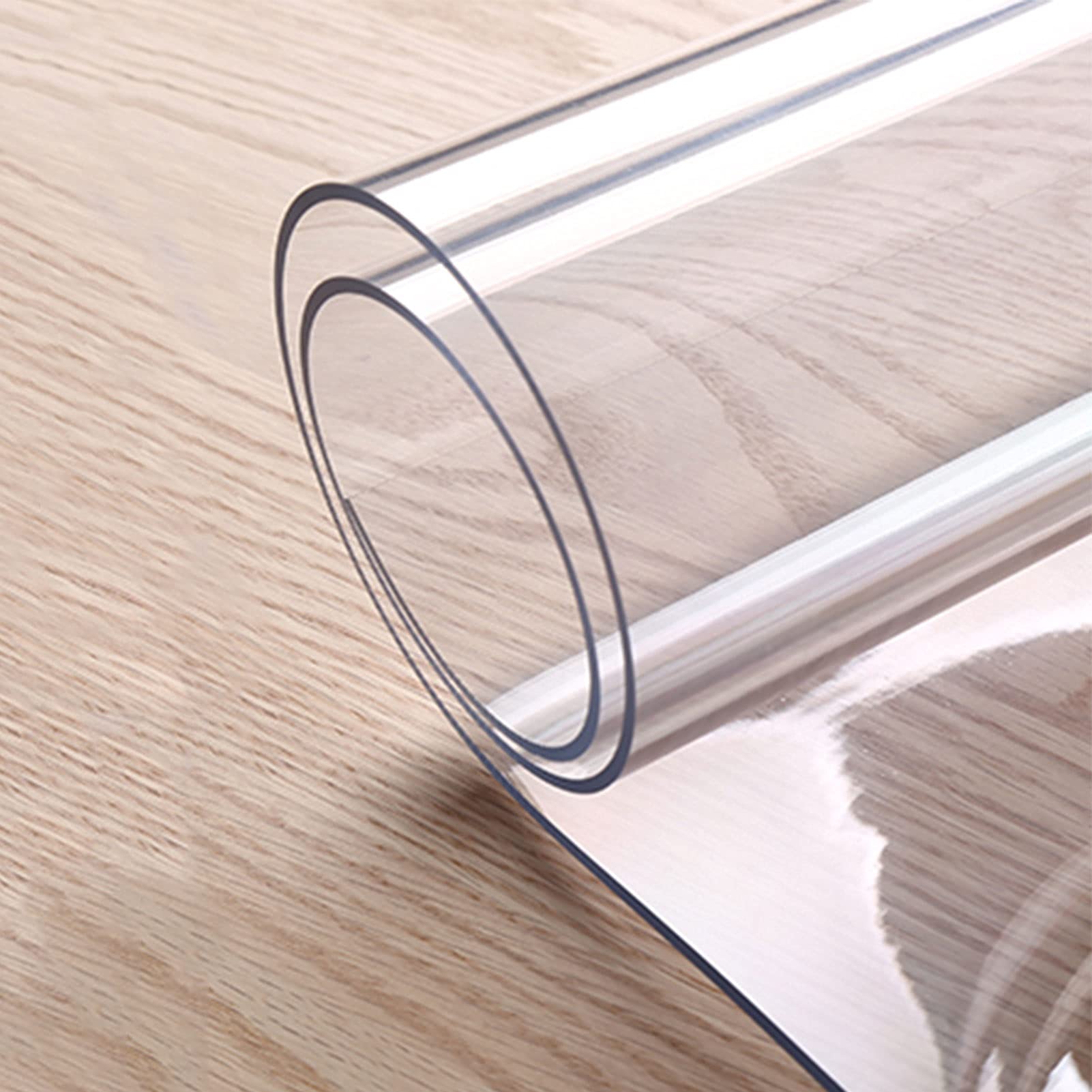 Protezione da tavolo trasparente Tovaglia in plastica Copri scrivania, Cuscinetti protettivi antiscivolo Copri tavolo rettangolare in vinile, Tappetino da scrivania in PVC, Impermeabile per est
