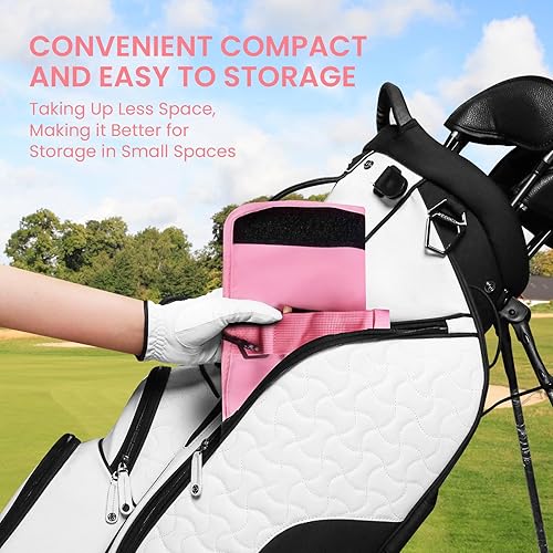 Miniatura 19 de FINGER TEN Bolsa para palos de golf, mini, ligera, para hombres, mujeres, mujeres, niños, con/sin bolsa de bola, portátil para campo de conducción