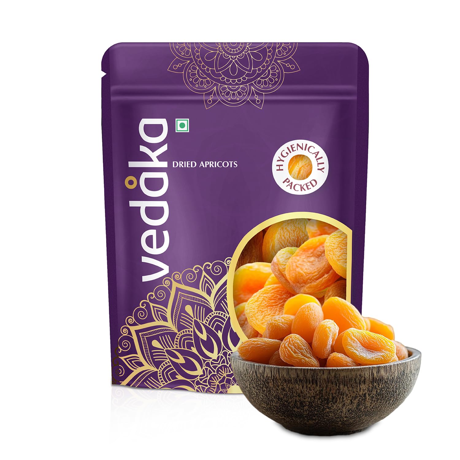 Amazon Brand - Vedaka Premium Turkish Dried Apricots | 500 Gram | Jumbo Size Seedless Khumani | Juicy And Tangy Dehydrated Fruits