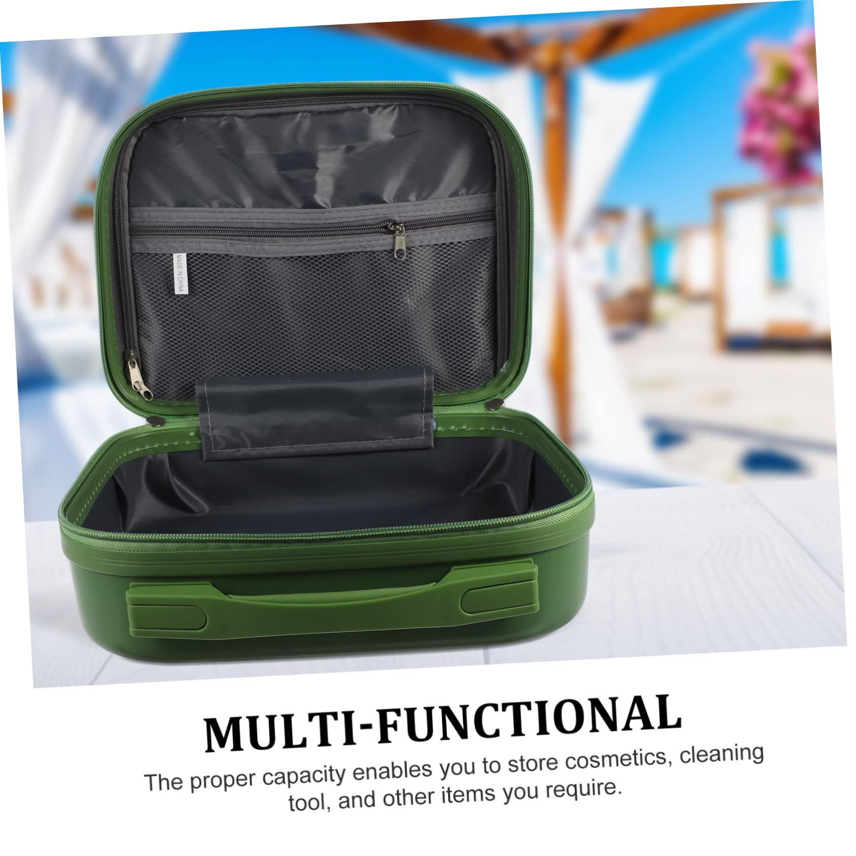 Valigia Make Up 14 Pollici in PC Sottile Elastico, Astuccio Cosmetico da Viaggio per Studenti e Lavoratori, Borsa Porta Trucchi Compatta