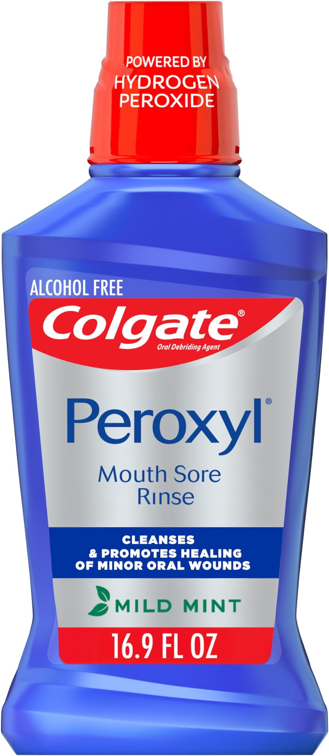 Colgate Peroxyl Mouth Sore Rinse, Mild Mint - 500mL, 16.9 fluid ounce