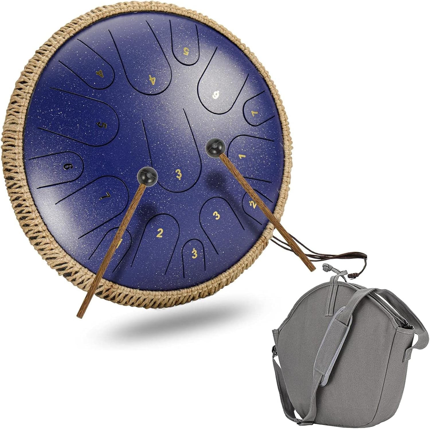 Amazon | MOOZICA ハンドパン 15インチ Cメジャー スチールタング