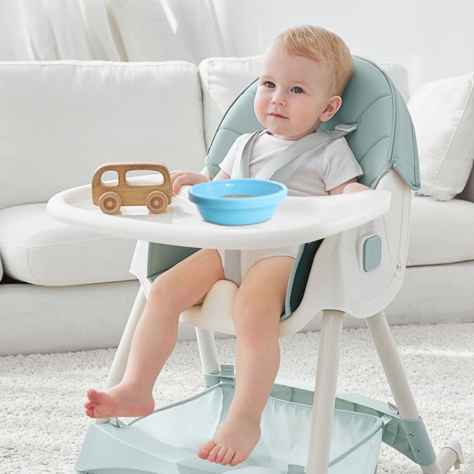Vassoio compatibile con Stokke Tripp Trapp, tray accessori per seggiolone, per il bambino 6-36 mesi, facile da assemblare, al 100% senza BPA, bianco