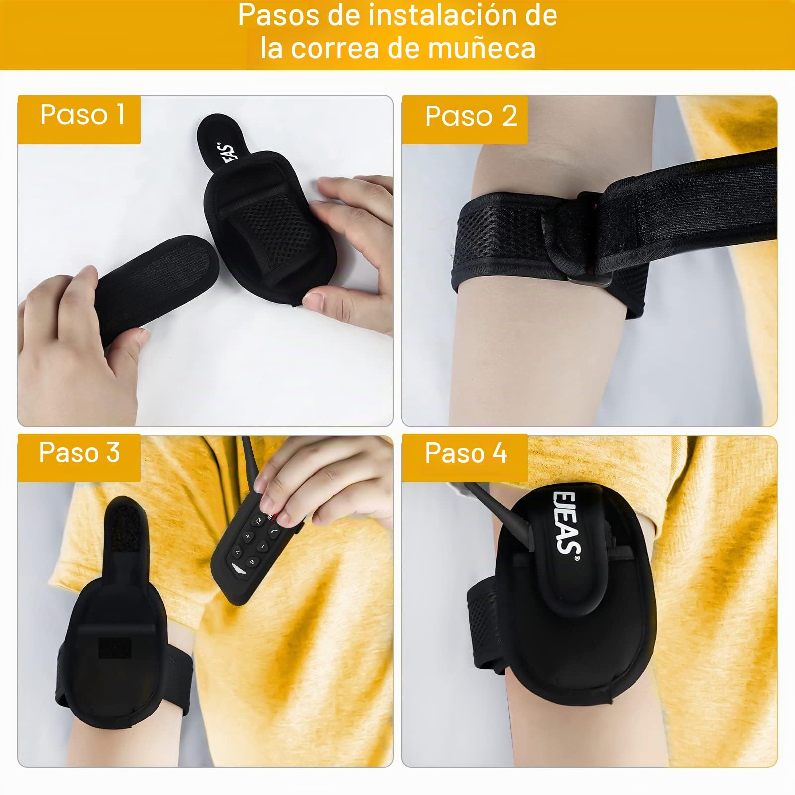 EJEAS V4C Árbitro Bluetooth Intercom Auricular 4 Personas Comunicación Interphone 1500M BT 5.1 Intercomunicador Profesional Inalámbrico para Árbitros de Fútbol y Balonmano(1PC)