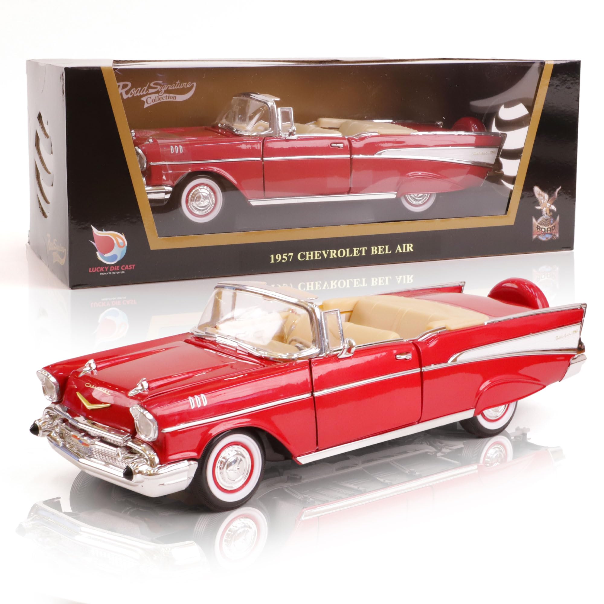 1957 Chevrolet Bel-Air ミニカー 限定版 1:64 1957 Chevrolet Bel Air HT Black with Green Graphics Hobby