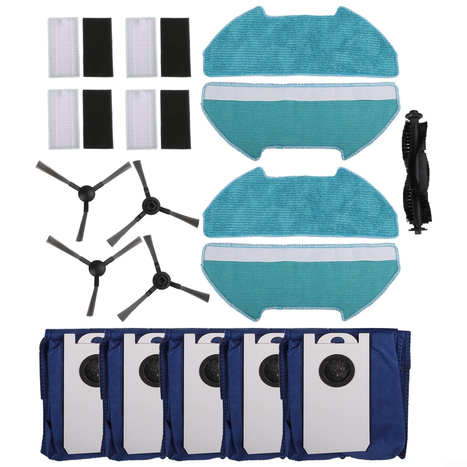 Kit Accessoires Robot Aspirateur avec Chiffres Lavables(B)