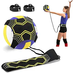 Volleyball Training Equipment Aid, Solo Soccer Trainer, Solo Practice Trainer for Serving, Setting, Spiking and Arm Swing, Returns Ball After Every Swing for Beginners & Pro