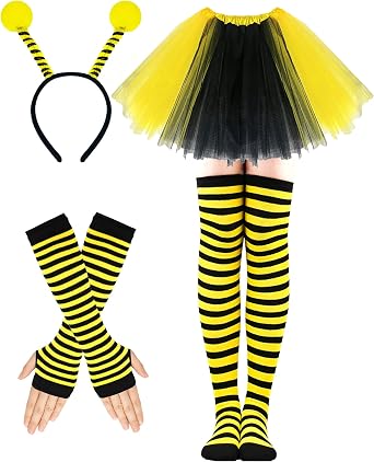 Bee Costume Accessories, Bee Costume Adult Women Halloween Bee Costume Adult Yellow and Black