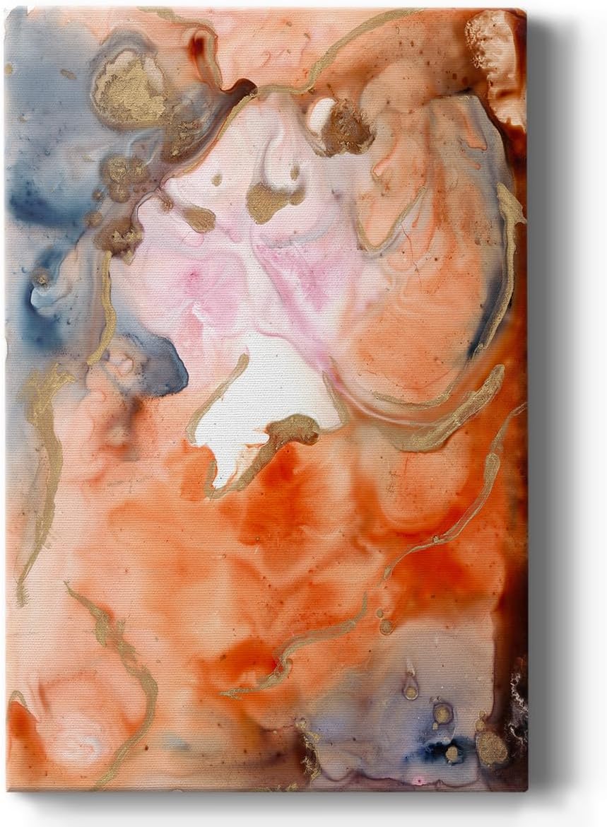 Renditions Gallery Canvas Nature Decor Home Paintings & Prints Vivid color Birds of Paradise Flowers Abstract Wall Artwork for Living Room Office Kitchen - 12"X18" LT527