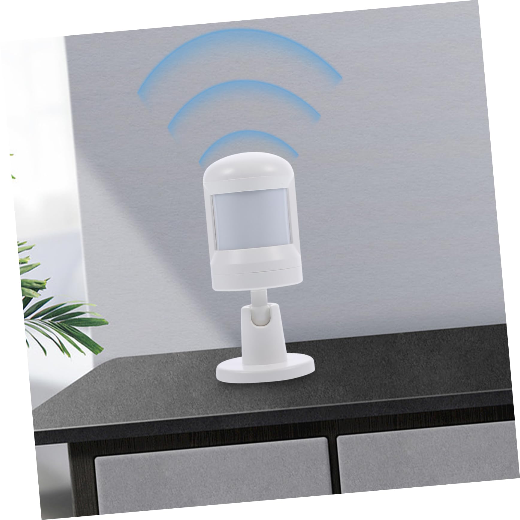Lurrose Sensore di Movimento a Infrarossi Wireless Bianco, Rilevatore Presenze per Casa, Notifica App, Basso Consumo