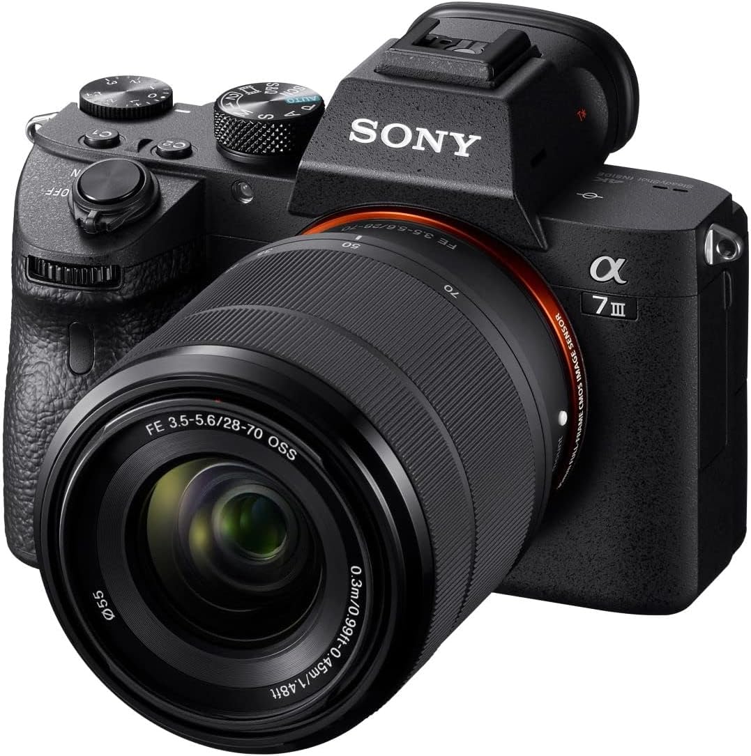 Sony Alpha 7 III Full-Frame Mirrorless Camera with 28-70mm Lens (24.2MP, 4K Video, Fast 0.02s 693 Point Hybrid AF & 5 Axis stabilisation - Ideal for Enthusiasts, Hybrid Shooter and Low Light imaging)