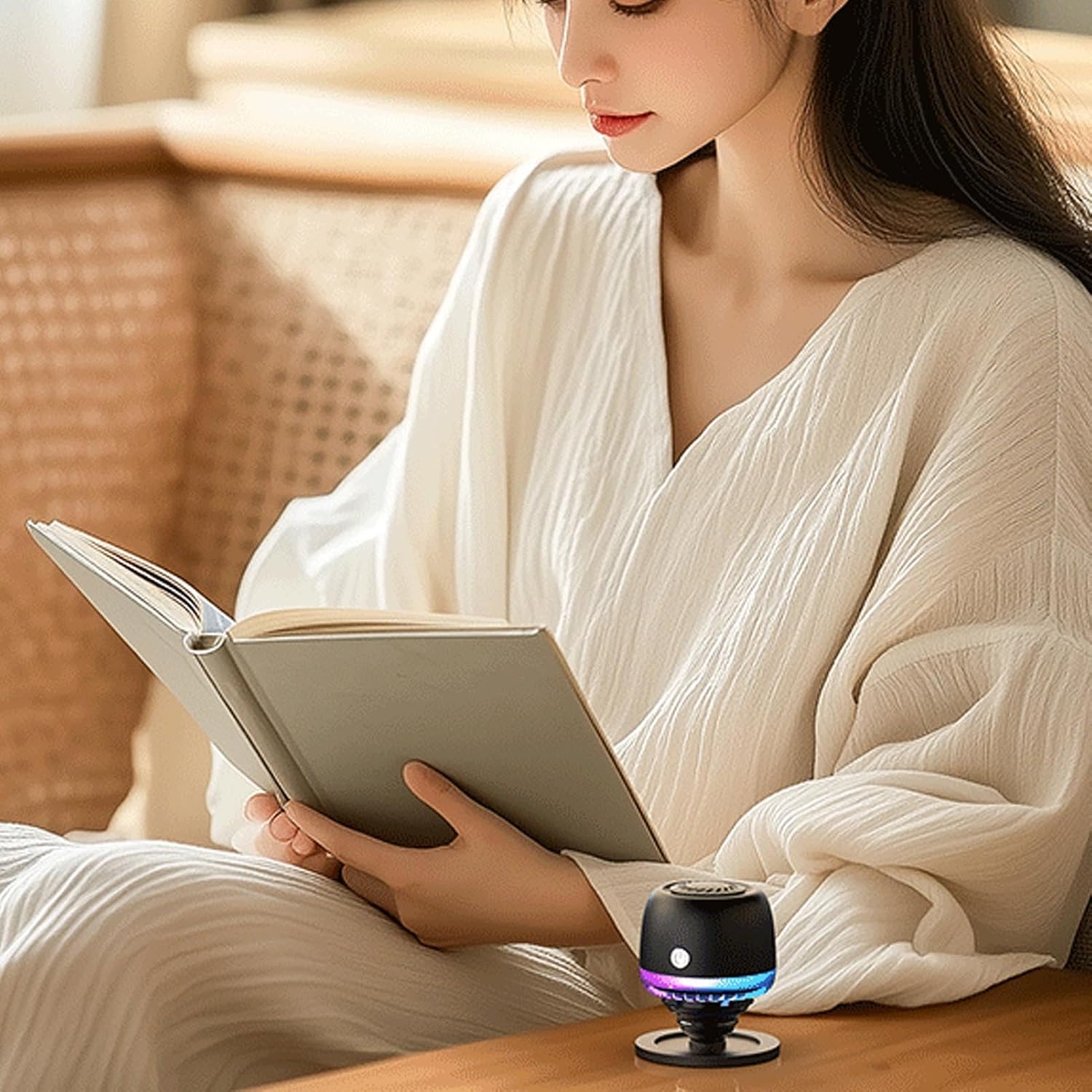 Sanpyl Magnetic Bluetooth Speaker, IPX6 Water Proof Mini Portable Bluetooth Speaker with RBG Light, Magnetic Phone Holder, Fit for iOS 12 13 14 15 Mini Pro Max Phone Black