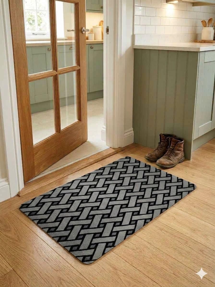 Anti Skid Mat, 56 x 36 cm | Geometric Pattern, Indoor Doormat-image-0