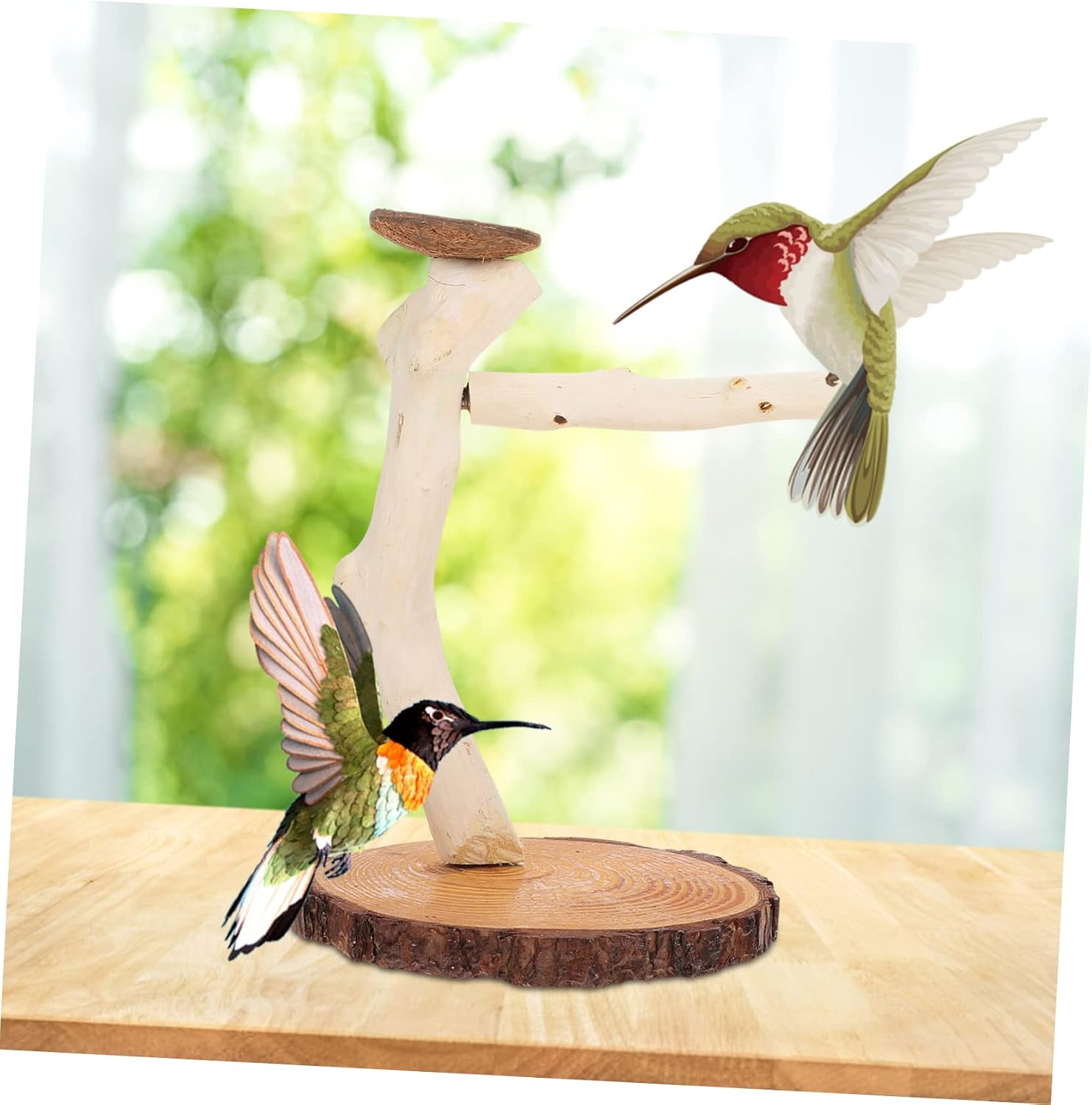 1pc Playground Toys Pet Supplies Table Playstand Wooden Standing Rack Birdcage Playstand Desktop Bird Perch Pet Play Stand Playing Stand Chewing Plaything Wood Perch