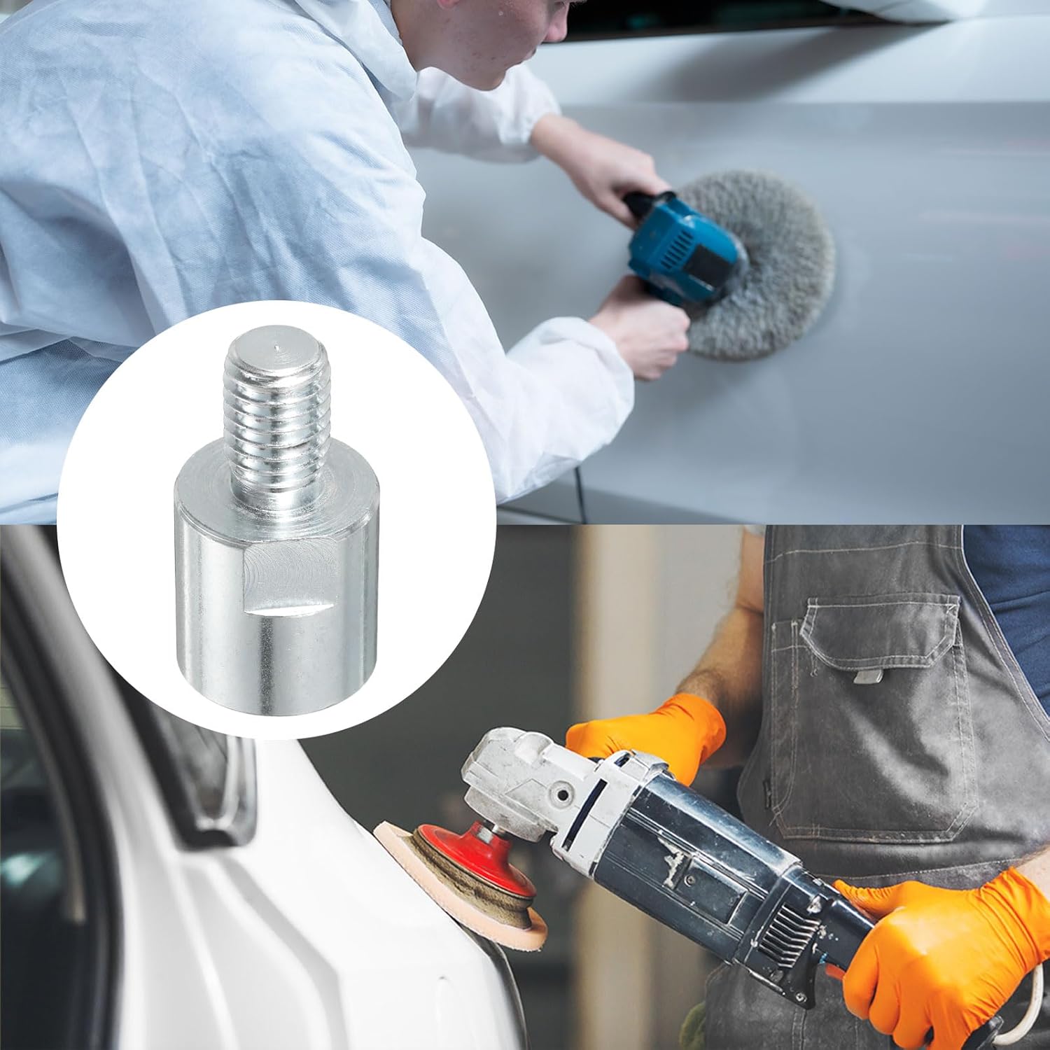 Generic M14 Female to M10 Male Adapter Polisher Adaptor Connecting Angle Grinder Attachment Thread Adapter Conversion Tool for Diamond Core Bit Polishing Pad Wheel