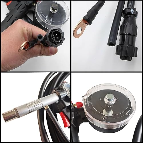 Miniatura 4 de Pistola de carrete de aluminio para soldadura, se adapta a Miller 210 Spoolmate 3035 (cable de 5M, DC24V) Herramienta de soldadura de aluminio con