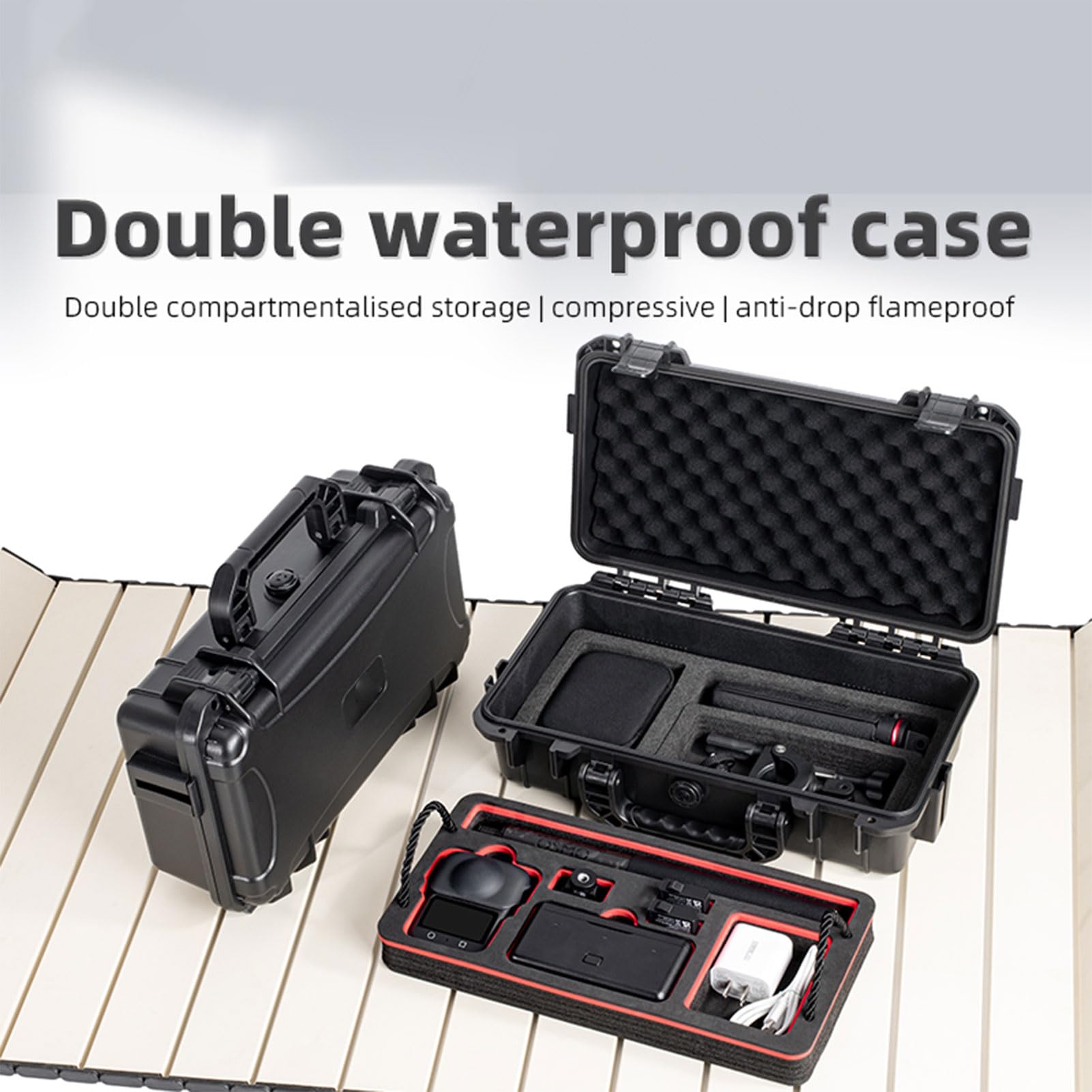 Jiawu Estuche de Transporte Portátil para Cámara 360, Resistente Al Agua, Protección Efectiva, Resistente a los Arañazos, Amplia Aplicación, Material PP EVA