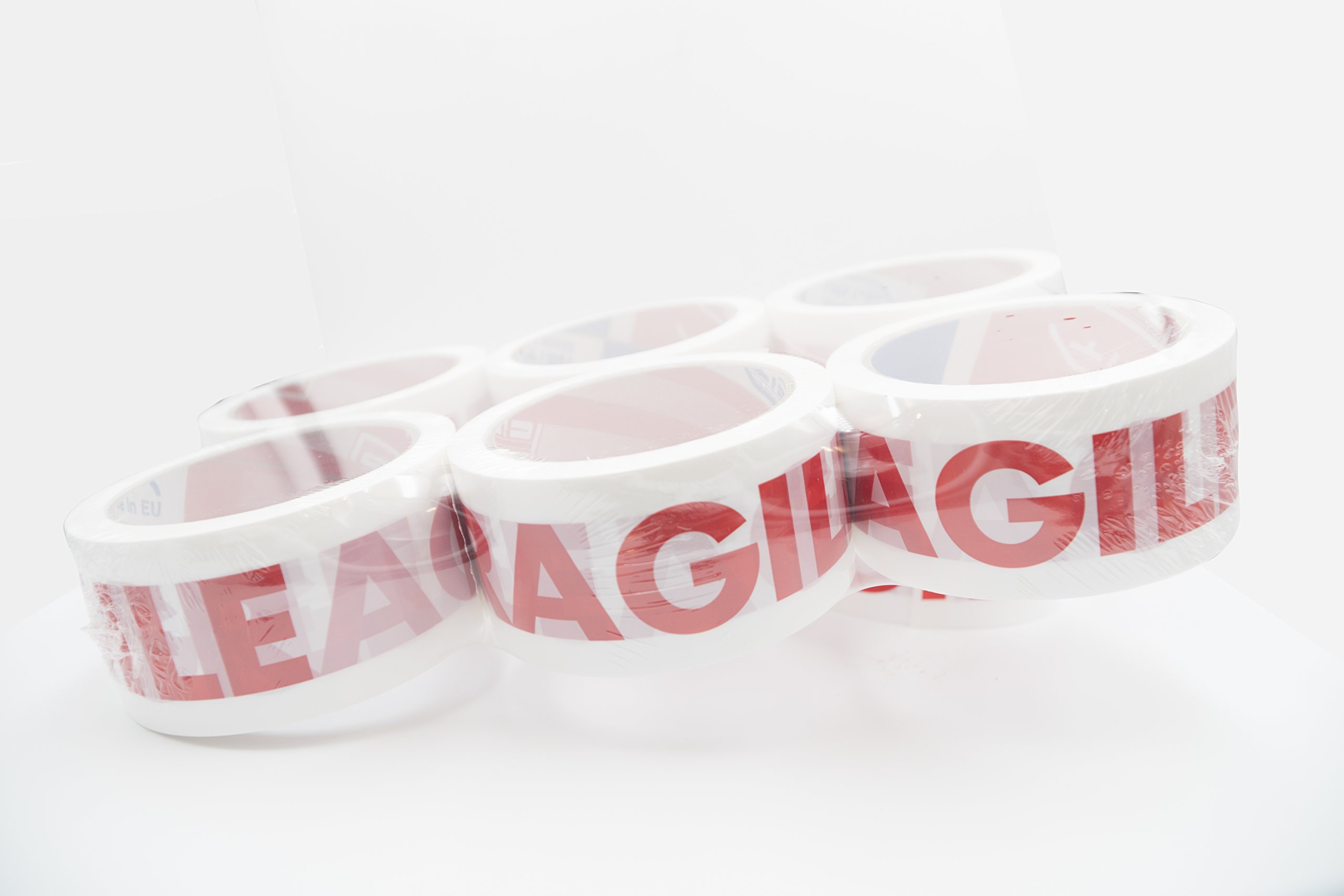 ACIT Nastro adesivo con scritta FRAGILE - 1 cartone da 36 rotoli - misura 66x50, nastro fragile imballaggio