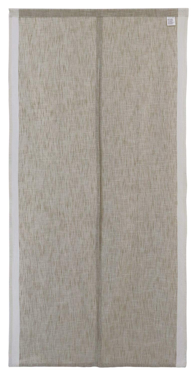 SunnyDayFabric Doorway Curtain (W33.5'xH66.9') Tapestry Japanese noren Slabline (Beige) Room Divider