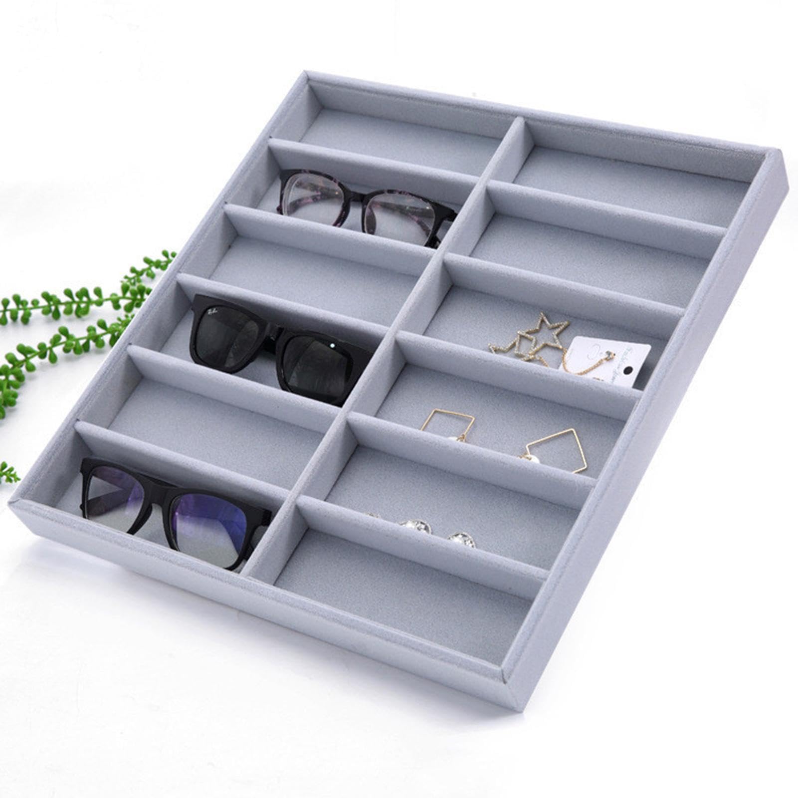 Organizador de Gafas de Sol, Caja de Almacenamiento de Gafas, Decoración, a Prueba de Polvo, Joyería