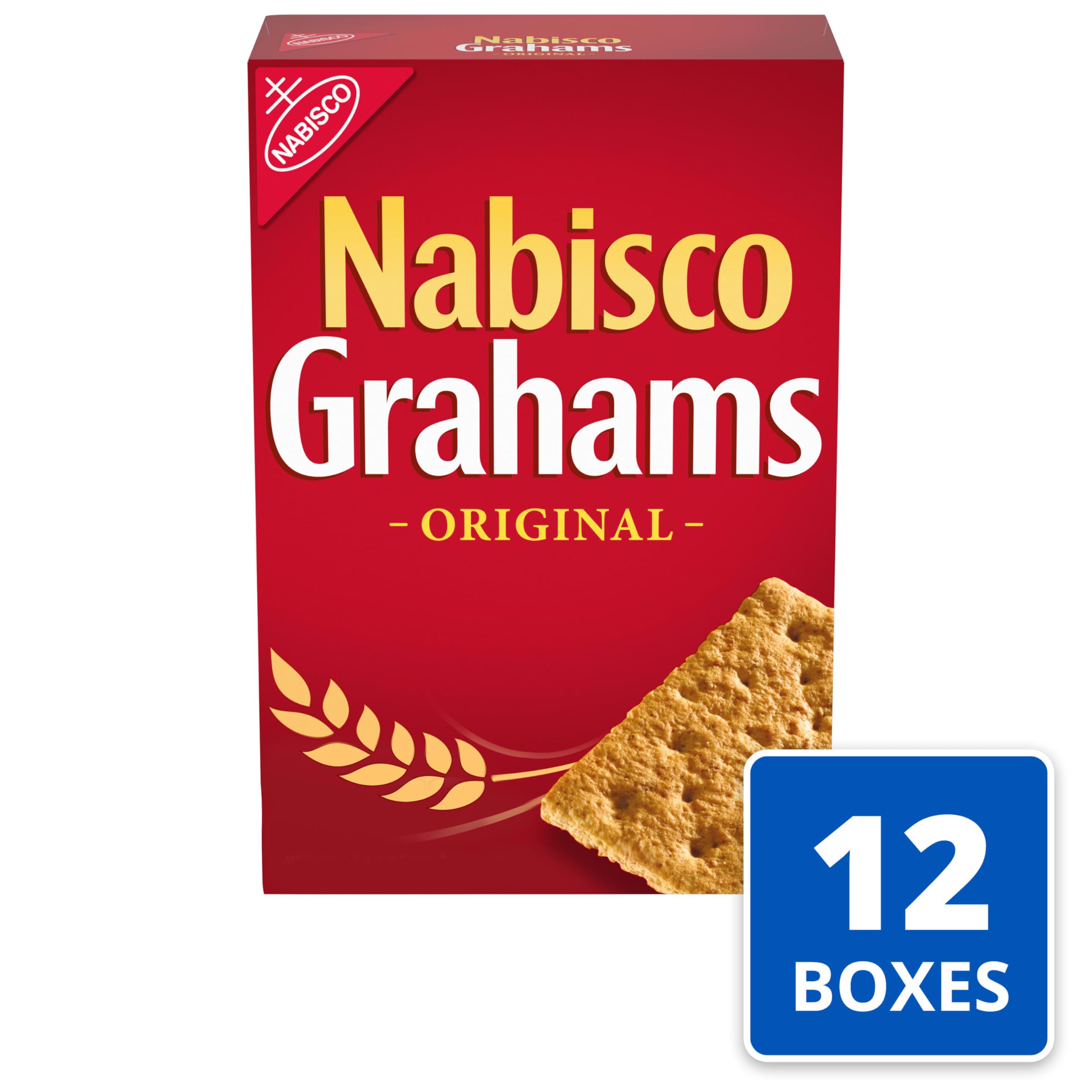 NABISCO GRAHAMS Original Graham Crackers 12 - 14.4 oz Boxes | 8g of Whole Grains per 30g Serving No High Fructose Corn Syrup product thumbnail 6