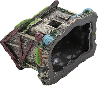 GLOGLOW Resin Aquarium House, Fish Tank House, Premium Resin Material for Freshwater and Saltwater Aquariums Fish to Hide and Seek