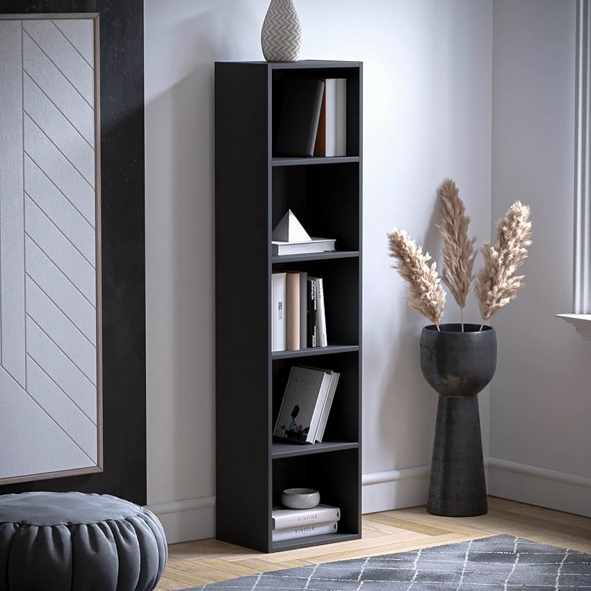 Immagine del prodotto Vida Designs Oxford Cube Libreria, Legno, Nero, 5 Ripiani