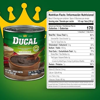 Goya Ducal Refried Black Beans, 29 Oz, Pack of 12,1.81 Pound (Pack of 12)