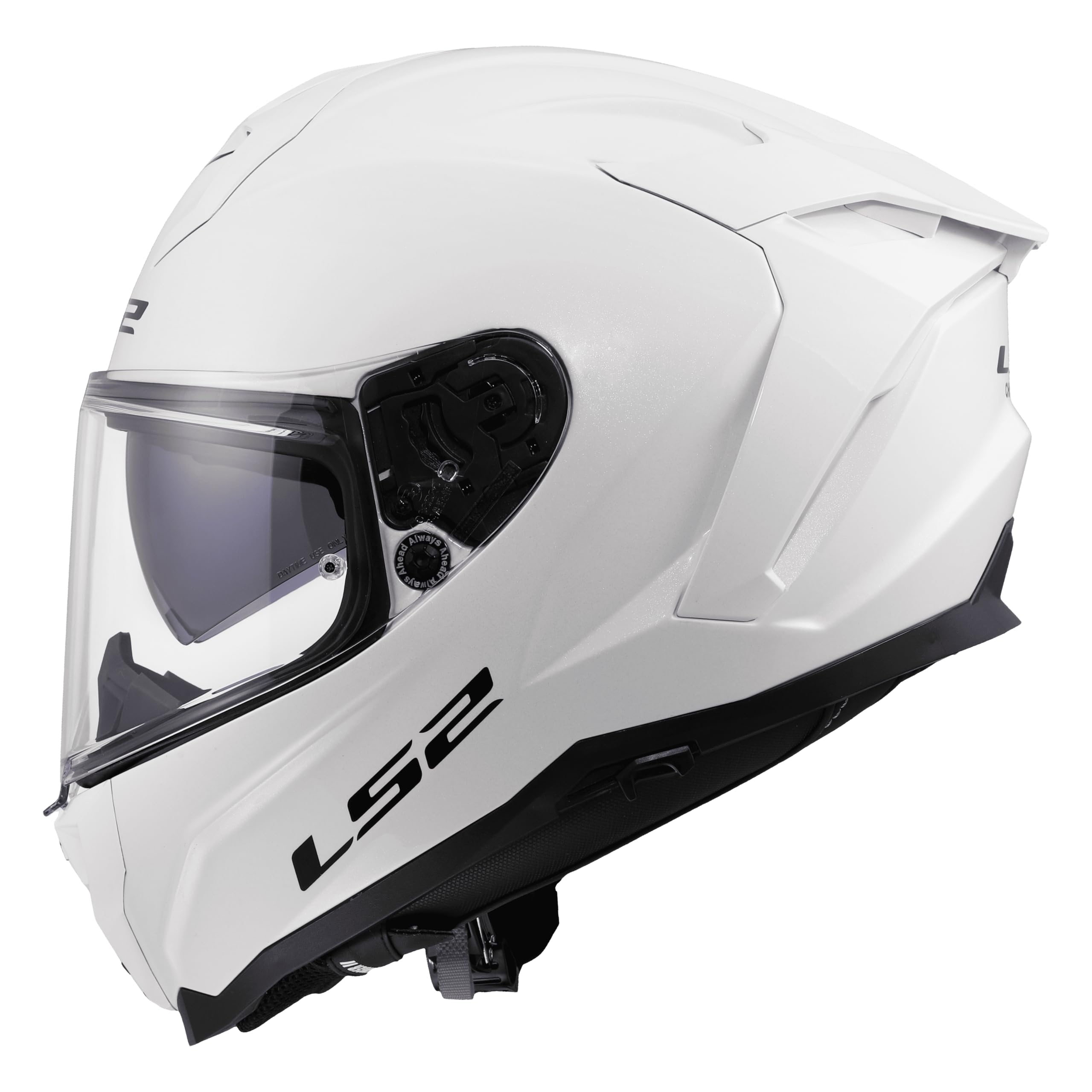 LS2, Integraler Motorradhelm CHALLENGER II SOLID White, XXL | Beschlaghemmend