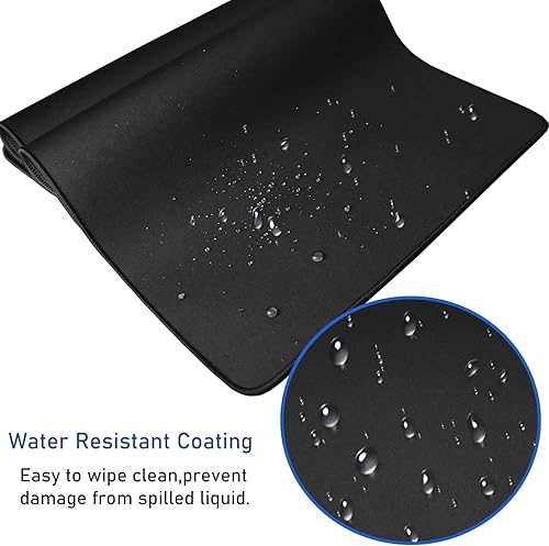 Miniatura 5 de Alfombrilla de mouse grande extendida para juegos con bordes cosidos, (31.5 x 15.7 pulgadas), base de goma natural antideslizante duradera