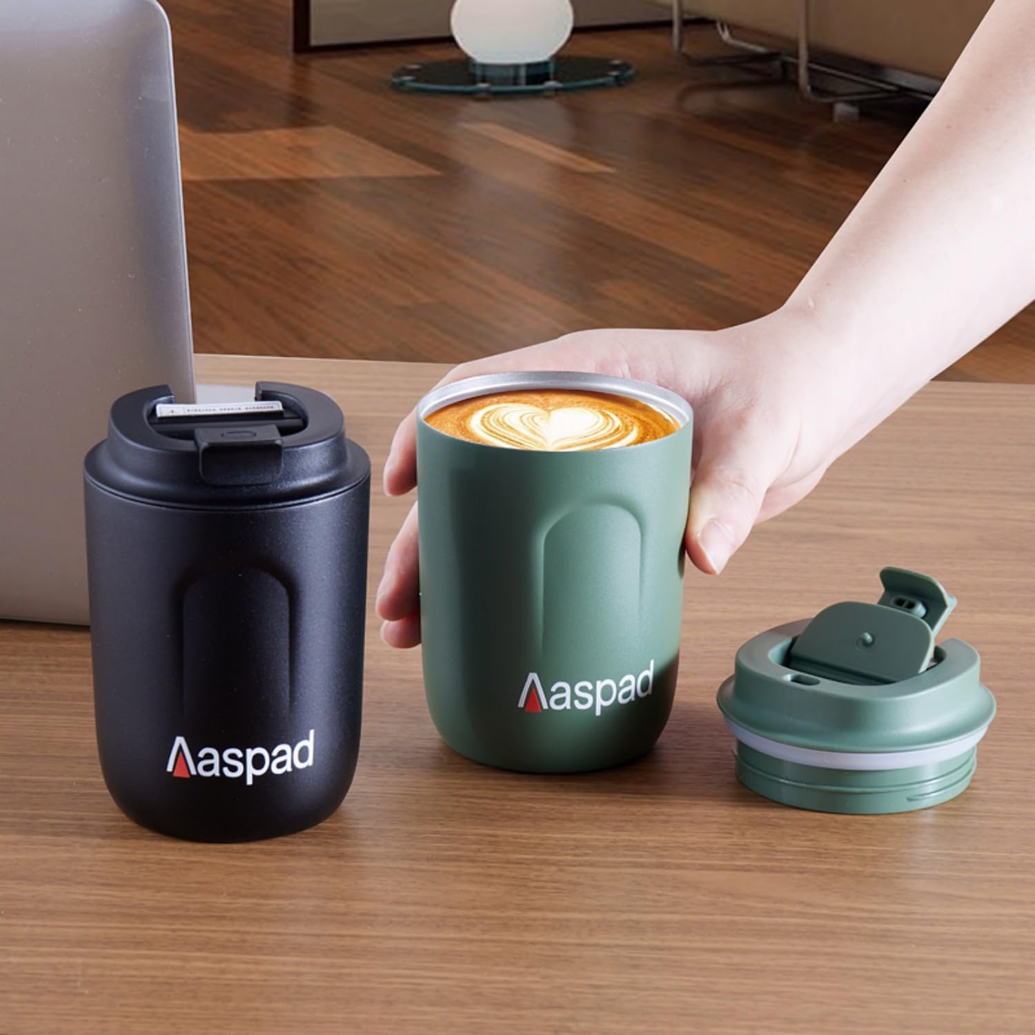 Coffee Tumbler 8 Oz-12 Oz Standard Medium Espresso travel mug Stainless Steel Double Wall Vacuum Insulated metal cups with Leak proof lid Thermal or iced Cappuccino Latte Americano Office gift - Image 4