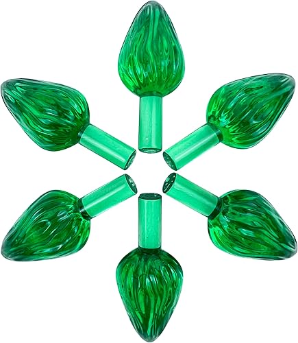 Miniatura 17 de National Artcraft® Luces grandes de cerámica para árbol de Navidad estilo giro de cristal, paquete de 25