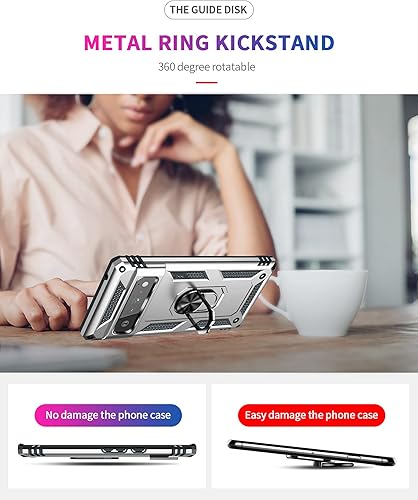 Vista 6 de Korecase Funda para teléfono para Google Pixel 6 Pro de servicio pesado resistente de cuerpo completo a prueba de golpes con anillo para dedo