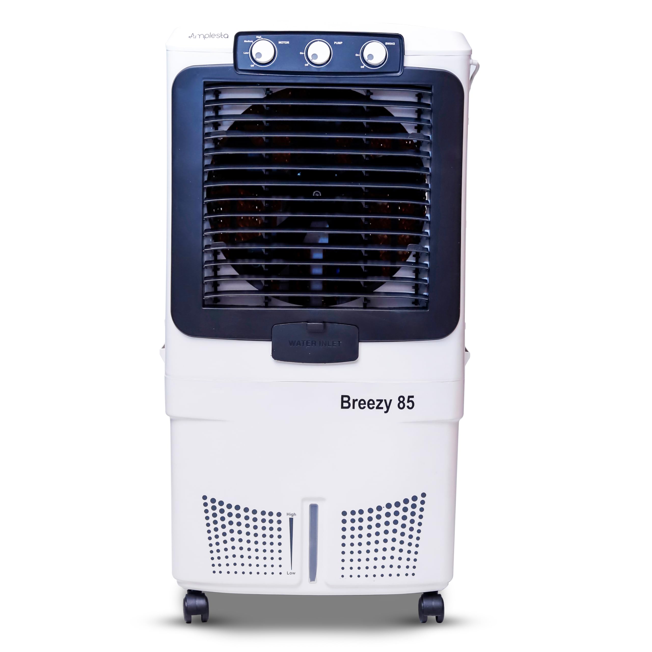 Breezy 85L Desert Air Cooler for Home with 18” Fan, Everlast Pump, Collapsible louvers, 3 Speed; 4 way Air deflection, Cooler for room, Auto Fill, Honeycomb pads; White (1 Year warranty)-image-10