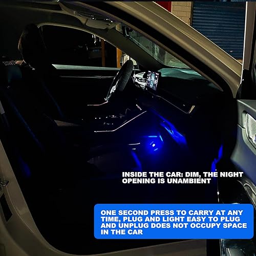 Miniatura 7 de 7 piezas USB LED lámpara de ambiente interior del coche, iluminación ambiental LED nocturna, mini luz LED USB, iluminación de decoración interior,