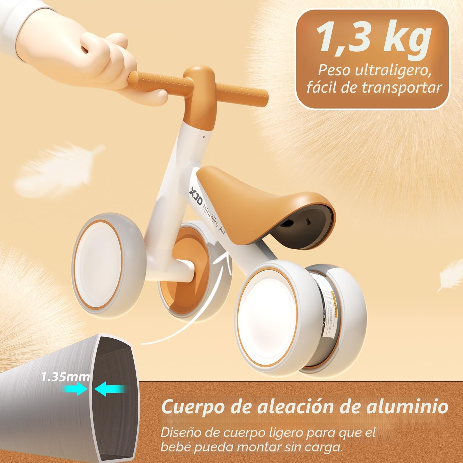 XJD Bicicleta sin Pedales Bici Bebe para Niños de 1 Año Niño Niña 10-36 Meses Bicicleta para niños pequeños Primera Bicicleta Andador para niños o Regalo de cumpleaños