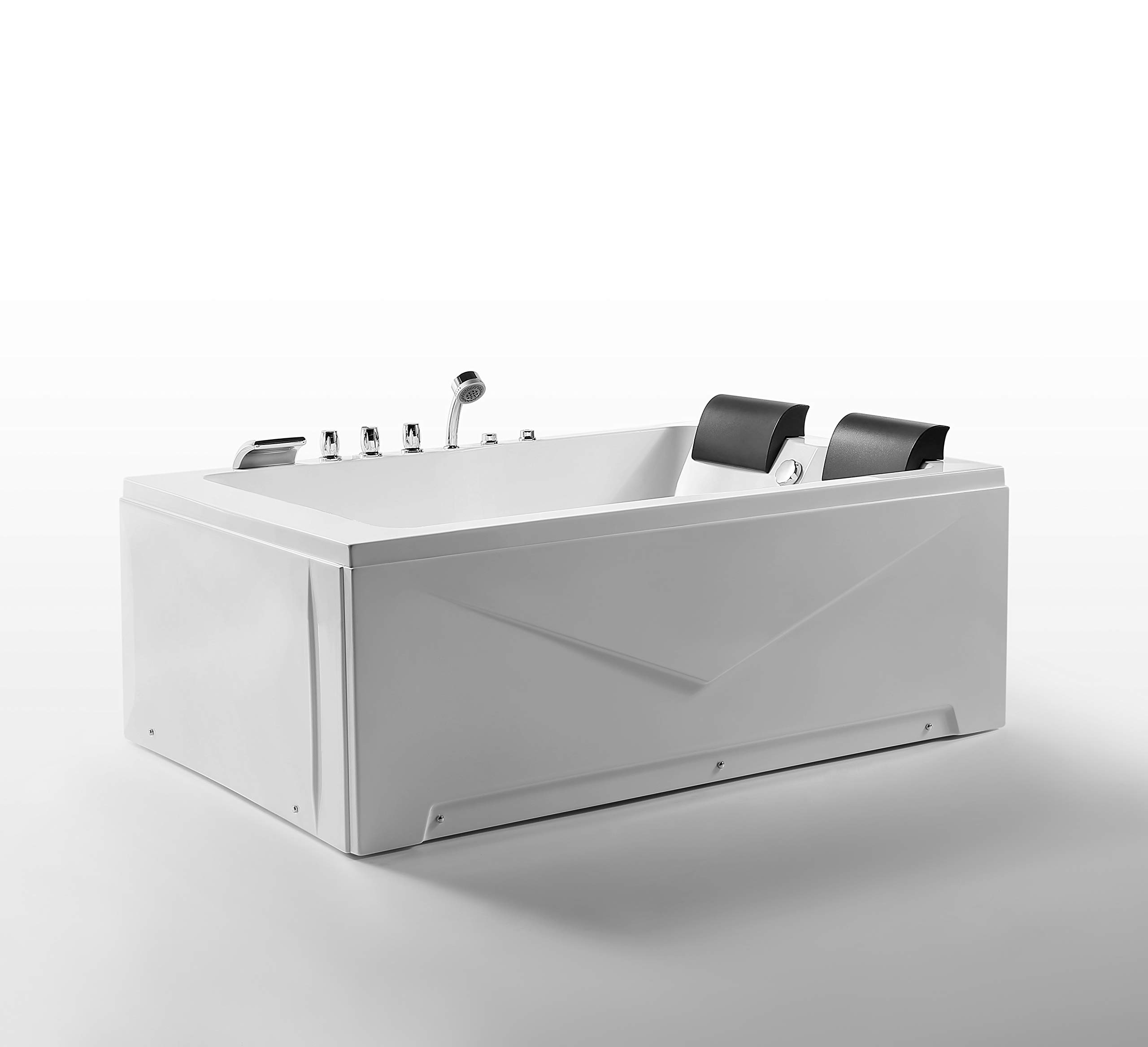 Empava 71 in. Acrylic Alcove Whirlpool Bathtub Hydromassage