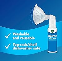Vista 6 de Vicks VapoMist Saline, Gentle Saline Mist with Soothing Vicks Vapors, Non- Medicated, 1.7 oz